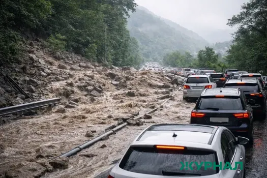 Оползень в Сочи угрожает многоквартирному дому на улице Петрозаводской