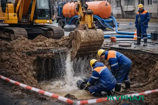 В Краснодаре на улице 40-летия Победы произошел прорыв канализации