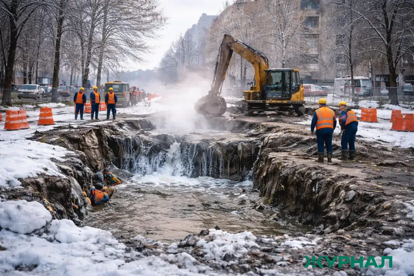Коммунальные службы Новороссийска устраняют прорывы на двух улицах