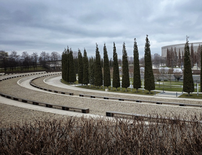 В Краснодаре убрали искусственный шалфей в парке Галицкого