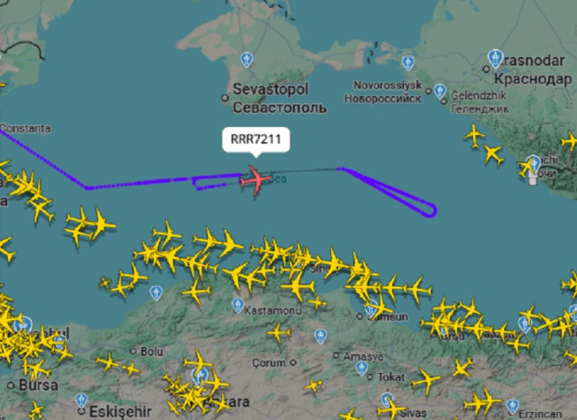 Воздушное разведывательное судно Великобритании вновь заметили над Чёрным морем