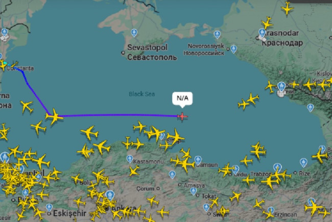 Иностранный разведывательный самолёт вновь замечен над Чёрным морем