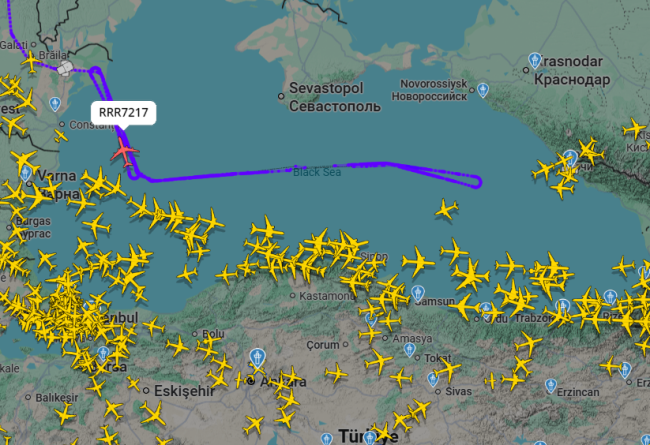 Британский разведывательный самолёт вновь пролетел над Чёрным морем