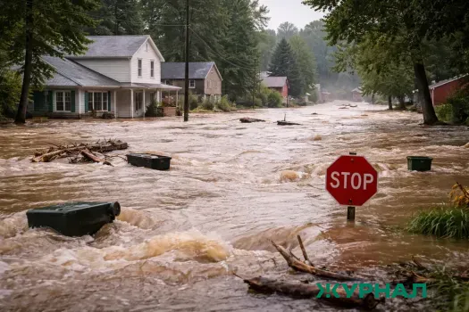 Десятки придомовых территорий пострадали из-за разлива реки в Краснодарском крае